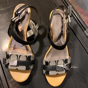 Beautiful Coach Wedge Sandals. Size 7 1/2. They run small. More size seven.